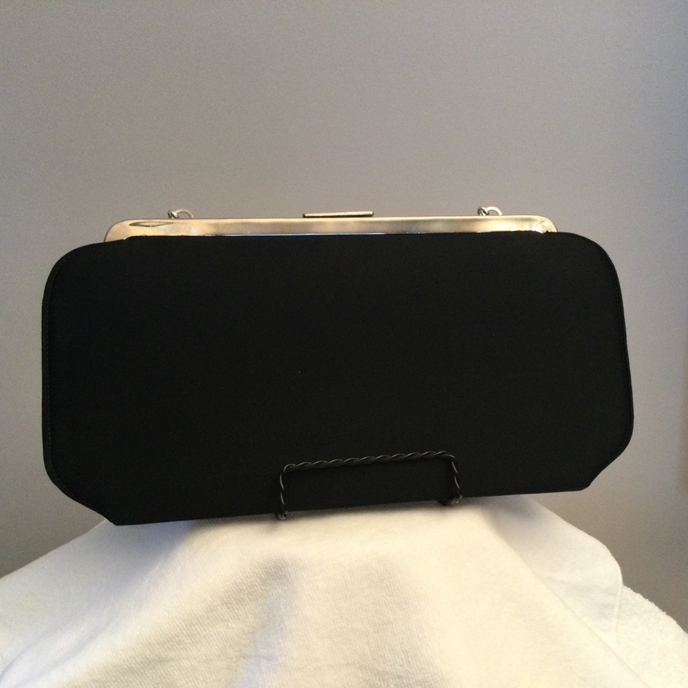 Vintage La Marquise Matte Black Evening Clutch - Picture 2 of 11